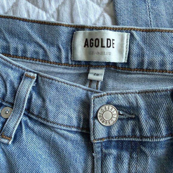 Agolde Classic Blue Denim Jeans - Picture 7 of 8